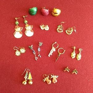 3 for $30 Christmas Themed Earrings Lot of Thirteen (13) Pair